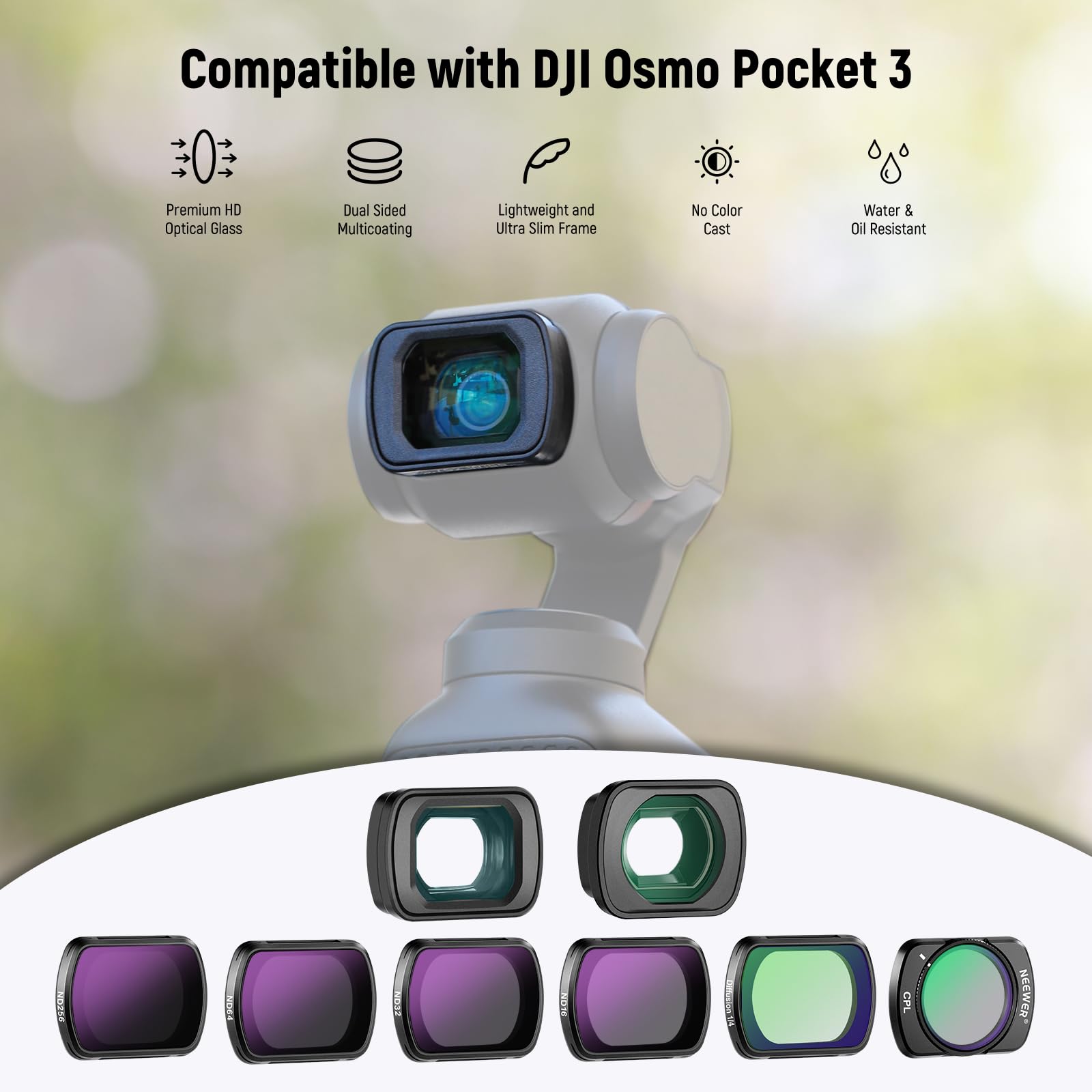 DJI Pocket 3 ND Filter Kit (6-Pack)
