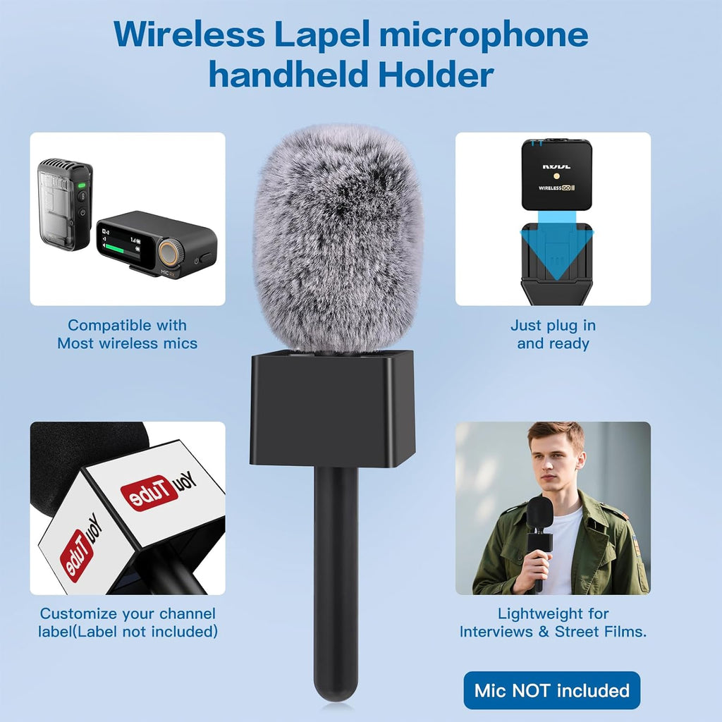 Wireless Mic Handle for DJI Setup