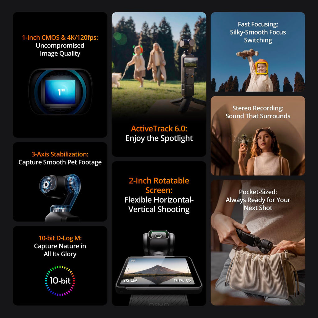 DJI Osmo Pocket 3 Creator Combo – Best Camera for Vlogging (4K)