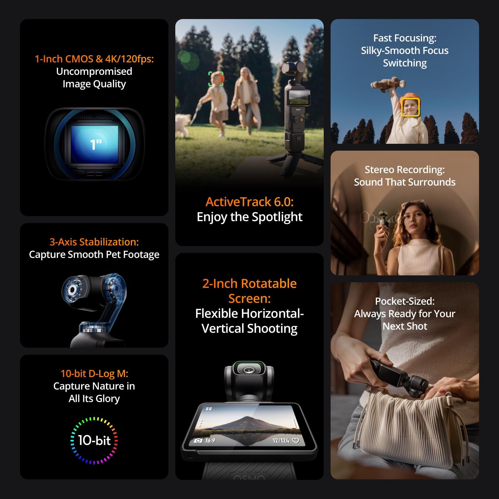 DJI Osmo Pocket 3 Creator Combo – Best Camera for Vlogging (4K)