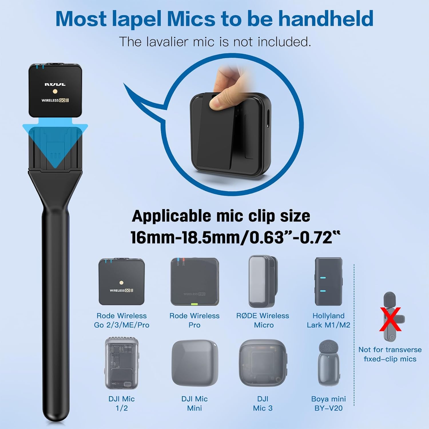 Wireless Mic Handle for DJI Setup