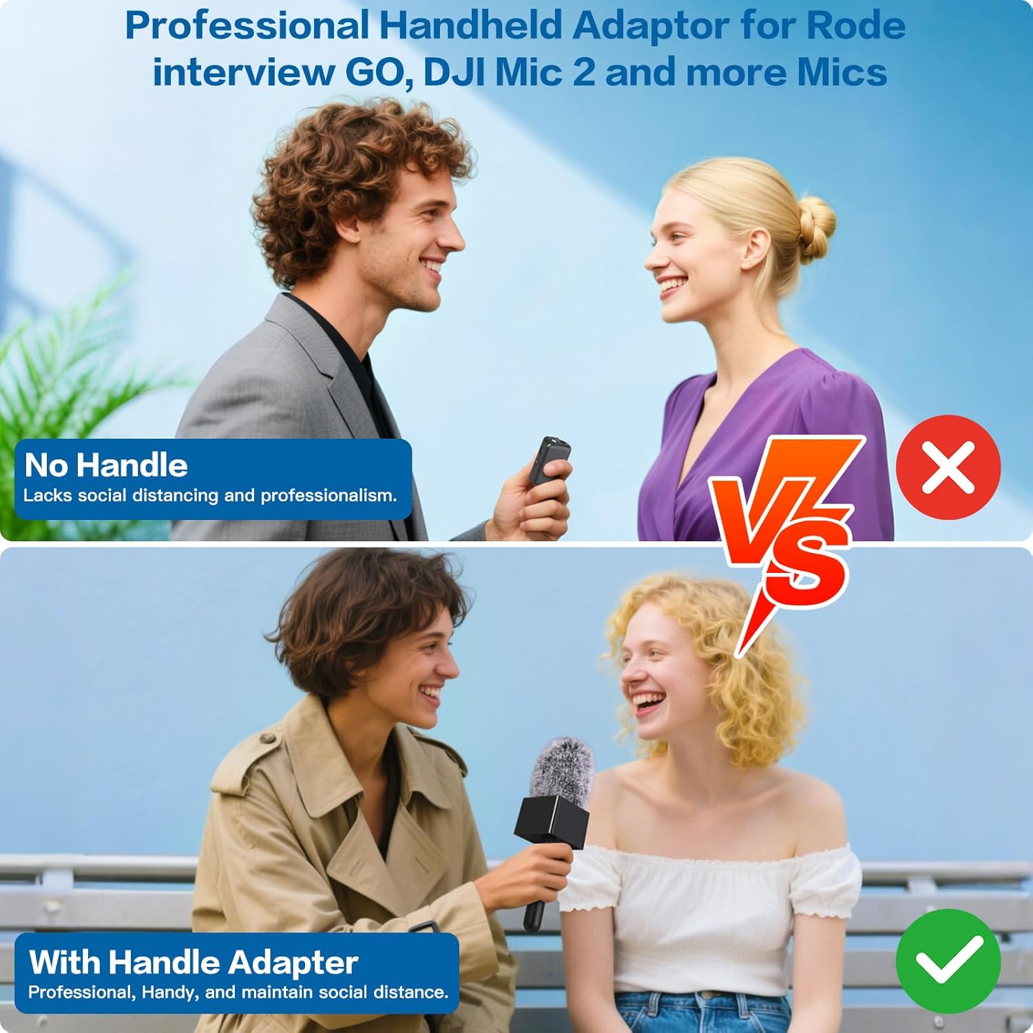 Wireless Mic Handle for DJI Setup