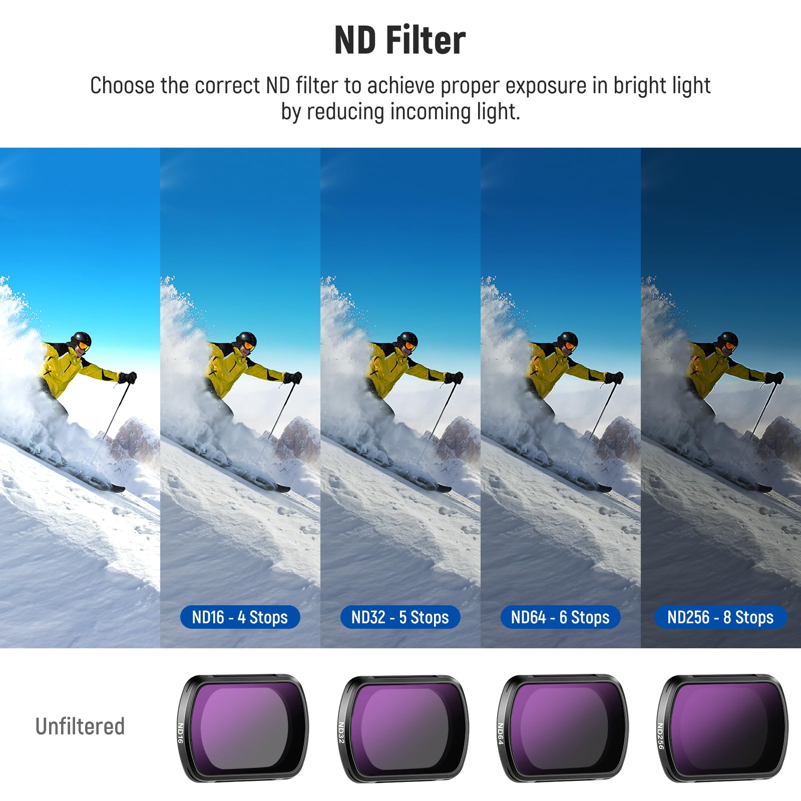 DJI Pocket 3 ND Filter Kit (6-Pack)