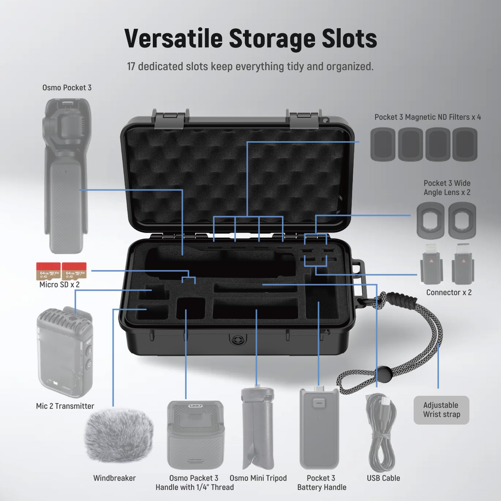 DJI Pocket 3 Protective Carry Case